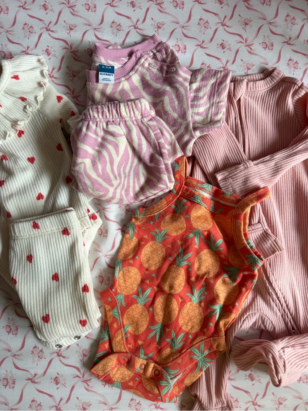 Old Navy + Carter’s Baby Girl Clothing Bundle (0–3M)